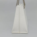 GIVENCHY Chain Shoulder Bag Leather White Silver Auth bs28975-4