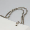 GIVENCHY Chain Shoulder Bag Leather White Silver Auth bs28975-8