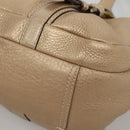 Coach Shoulder Bag Leather Gold Auth bs28981-9