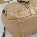 Coach Shoulder Bag Leather Gold Auth bs28981-14