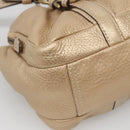 Coach Shoulder Bag Leather Gold Auth bs28981-16