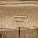 Coach Shoulder Bag Leather Gold Auth bs28981-17