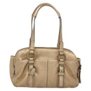 Coach Shoulder Bag Leather Gold Auth bs28981-2