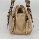 Coach Shoulder Bag Leather Gold Auth bs28981-3