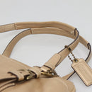 Coach Shoulder Bag Leather Gold Auth bs28981-8