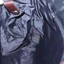 BURBERRY Nova Check Hand Bag Nylon Leather Beige Silver Auth bs28982-18