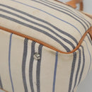 BURBERRY Hand Bag Canvas Leather White Silver Auth bs28984-10