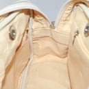 BURBERRY Hand Bag Canvas Leather White Silver Auth bs28984-19