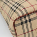 BURBERRY Nova Check Tote Bag PVC Beige gold Auth bs28985-11