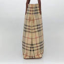 BURBERRY Nova Check Tote Bag PVC Beige gold Auth bs28985-4