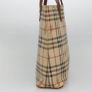 BURBERRY Nova Check Tote Bag PVC Beige gold Auth bs28985-5
