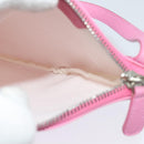 BVLGARI Logo Mania Shoulder Bag Canvas Pink Silver Auth bs28986-18