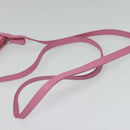 BVLGARI Logo Mania Shoulder Bag Canvas Pink Silver Auth bs28986-7