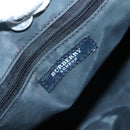 BURBERRY Nova Check Hand Bag Nylon Leather Beige Silver Auth bs28988-14