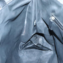 BURBERRY Nova Check Hand Bag Nylon Leather Beige Silver Auth bs28988-17