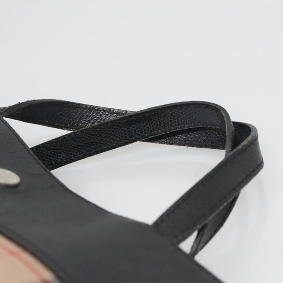 BURBERRY Nova Check Hand Bag Nylon Leather Beige Silver Auth bs28988