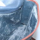 Burberrys Shoulder Bag Leather PVC Navy Gold Auth bs28989-19