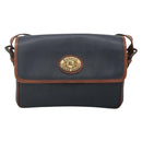 Burberrys Shoulder Bag Leather PVC Navy Gold Auth bs28989-13