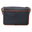 Burberrys Shoulder Bag Leather PVC Navy Gold Auth bs28989-2