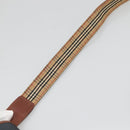 Burberrys Shoulder Bag Leather PVC Navy Gold Auth bs28989-8