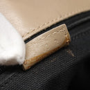 BURBERRY Hand Bag Leather Beige Silver Auth bs28991-12