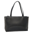 BURBERRY Tote Bag Leather Suede Black Silver Auth bs28992-1