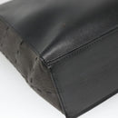 BURBERRY Tote Bag Leather Suede Black Silver Auth bs28992-13