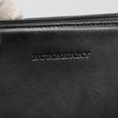 BURBERRY Tote Bag Leather Suede Black Silver Auth bs28992-14