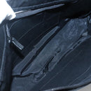 BURBERRY Tote Bag Leather Suede Black Silver Auth bs28992-17