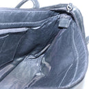 BURBERRY Tote Bag Leather Suede Black Silver Auth bs28992-18