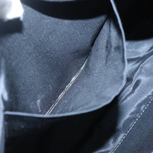 BURBERRY Tote Bag Leather Suede Black Silver Auth bs28992