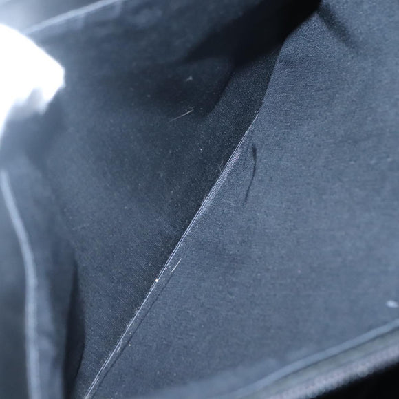 BURBERRY Tote Bag Leather Suede Black Silver Auth bs28992