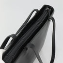 BURBERRY Tote Bag Leather Suede Black Silver Auth bs28992-6