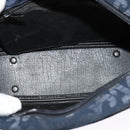 SAINT LAURENT Shoulder Bag Canvas Navy Gold Auth bs28993-11