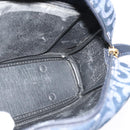 SAINT LAURENT Shoulder Bag Canvas Navy Gold Auth bs28993-18