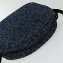 SAINT LAURENT Shoulder Bag Canvas Navy Gold Auth bs28993-6