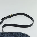 SAINT LAURENT Shoulder Bag Canvas Navy Gold Auth bs28993-14