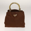 PRADA Shoulder Bag Nylon 4Set Black Khaki Brown Auth bs28995-19