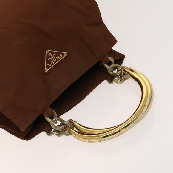 PRADA Shoulder Bag Nylon 4Set Black Khaki Brown Auth bs28995