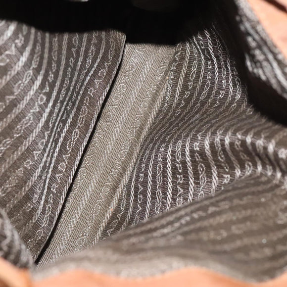 PRADA Shoulder Bag Nylon 4Set Black Khaki Brown Auth bs28995