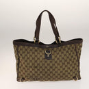 GUCCI GG Canvas Tote Bag 2Set Beige Black Auth bs28996-10