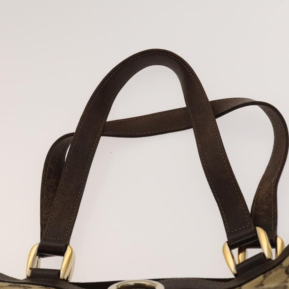 GUCCI GG Canvas Tote Bag 2Set Beige Black Auth bs28996