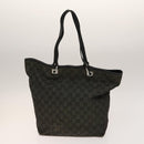 GUCCI GG Canvas Tote Bag 2Set Beige Black Auth bs28996-2