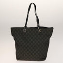 GUCCI GG Canvas Tote Bag 2Set Beige Black Auth bs28996-3