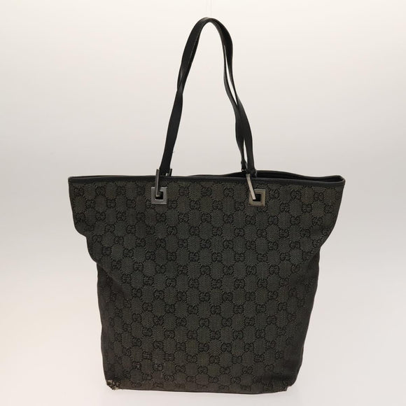 GUCCI GG Canvas Tote Bag 2Set Beige Black Auth bs28996