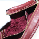 CARTIER Must Line Shoulder Bag Leather Bordeaux Gold Auth bs28999-20