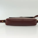 CARTIER Must Line Shoulder Bag Leather Bordeaux Gold Auth bs28999-5