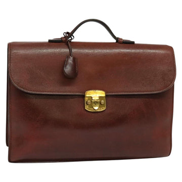 BOTTEGA VENETA Business Bag Leather Brown Auth bs29001