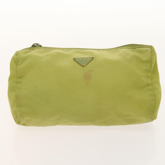 PRADA Pouch Nylon 4Set Green Pink Auth bs29008