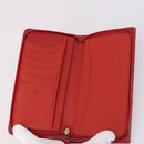 LOEWE Wallet Leather 4Set Beige Red black Auth bs29011-25